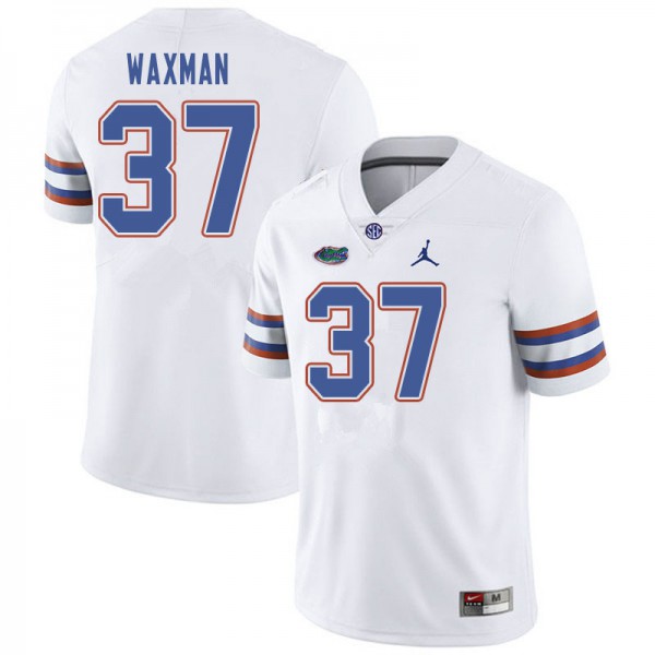 Jordan Brand Men #37 Tyler Waxman Florida Gators College Football Jersey White